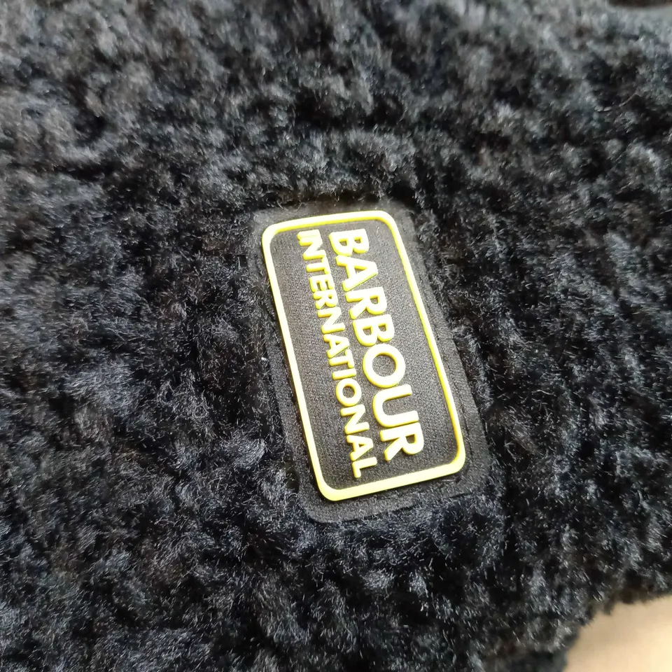 BARBOUR BLACK BORG/PADDED WINTER JACKET - SIZE 10