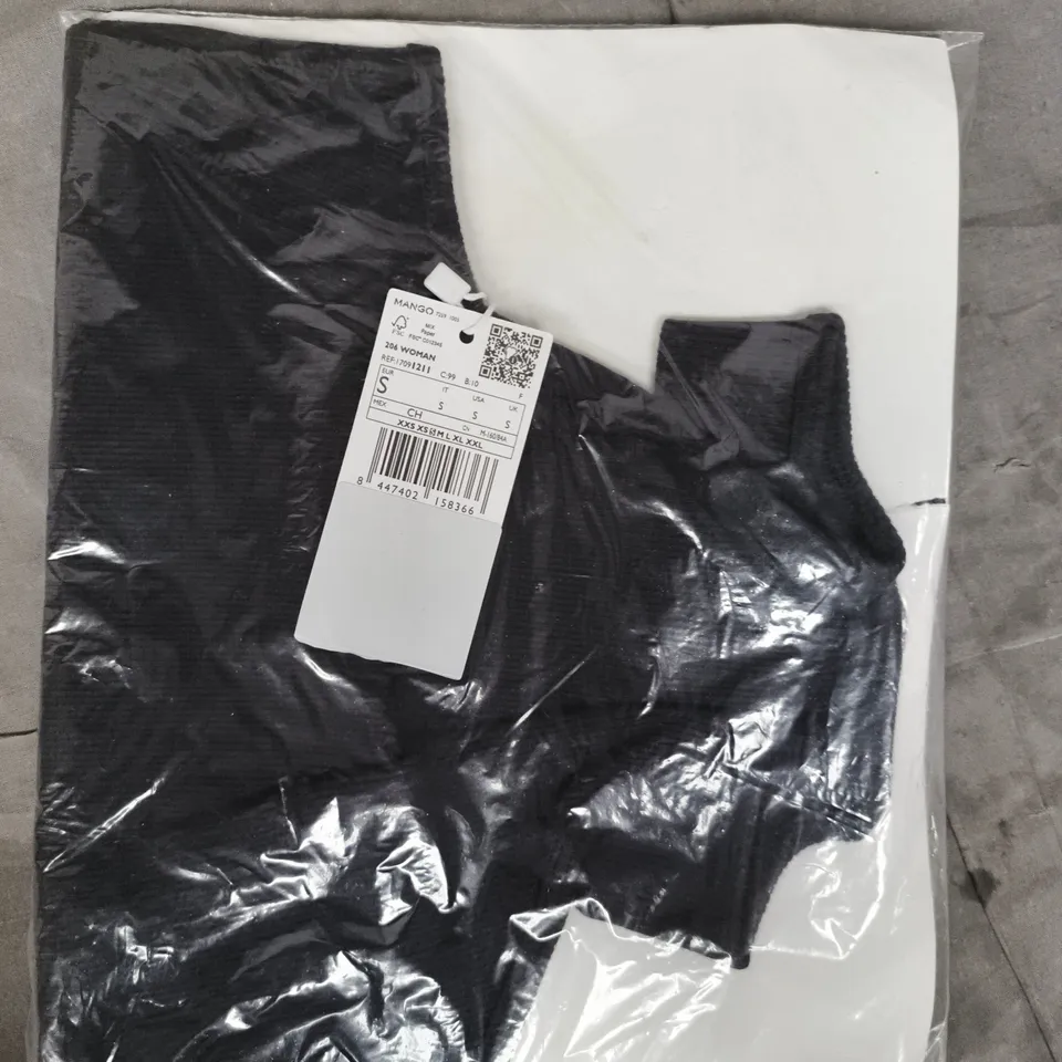 MANGO WOMEN'S BLACK KNIT TOP IN BLACK SIZE SMALL