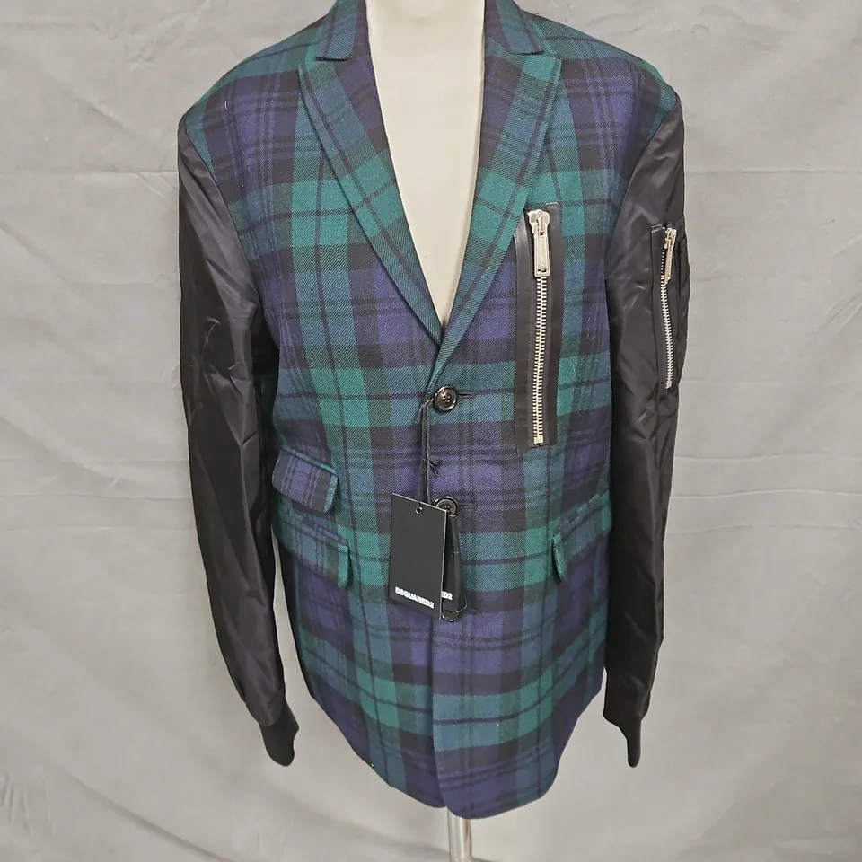 DSQUARED2 JACKET IN GREEN MULTI SIZE EU 50 