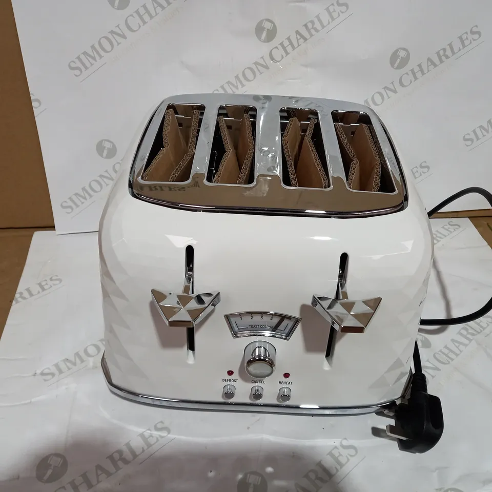 DE'LONGHI BRILLANTE CTJ4003W 4-SLICE TOASTER - WHITE