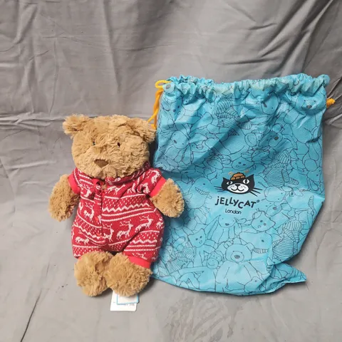 JELLYCAT BARTHOLOMEW BEAR IN WINTER PYJAMAS – PLUSH TOY