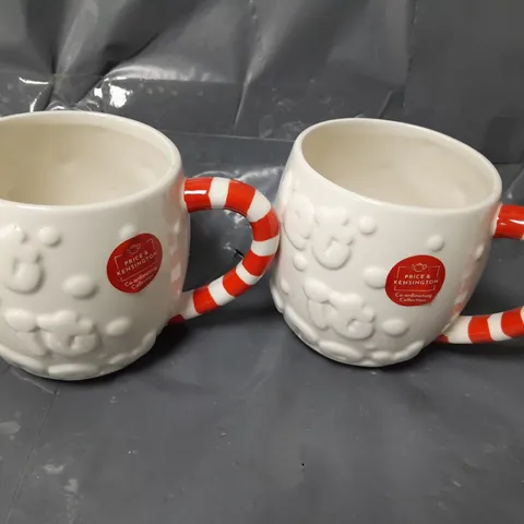 PRICE & KENSINGTON CHRISTMAS CANDY CANE MUGS