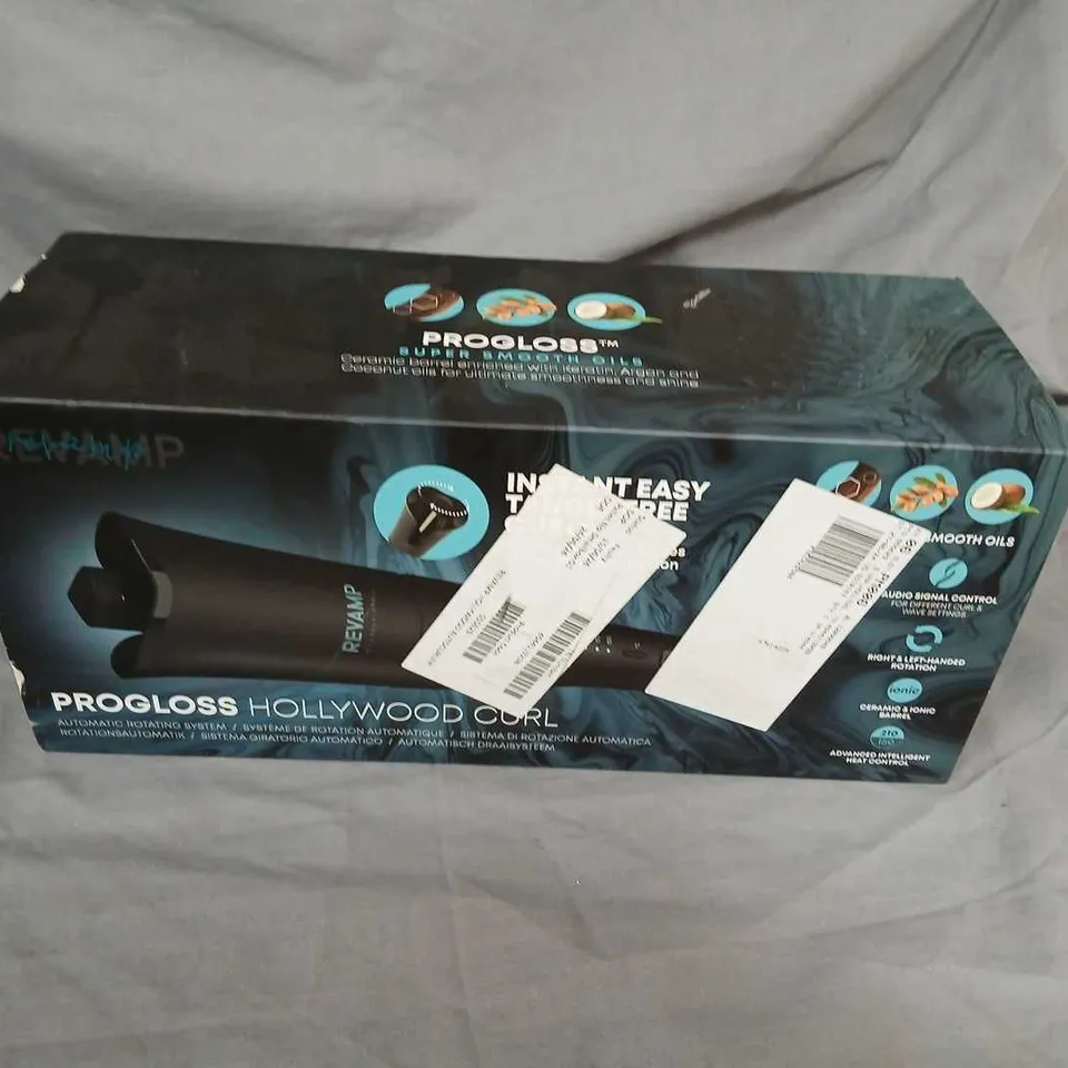 REVAMP PROFESSIONAL HOLLYWOOD CURL AUTO-ROTATING CERAMIC HAIR CURLER – BOXED
