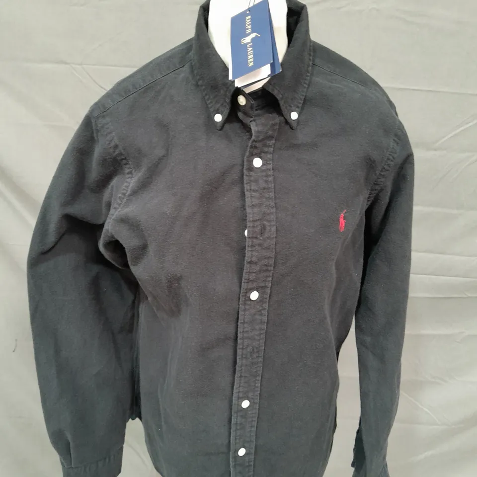 RALPH LAUREN LONG SLEEVE BLACK SHIRT SIZE S