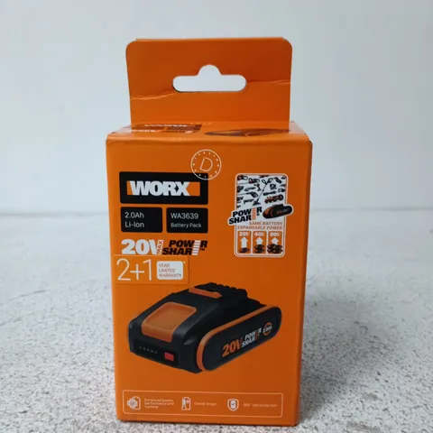 WORX 20V 2.0AH POWERSHARE BATTERY WITH INDICATOR