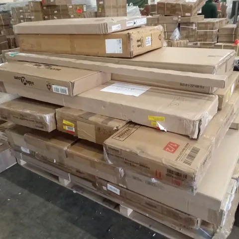PALLET OF ASSORTED INCOMPLETE DESIGNER FURNITURE PARTS AND PIECES 