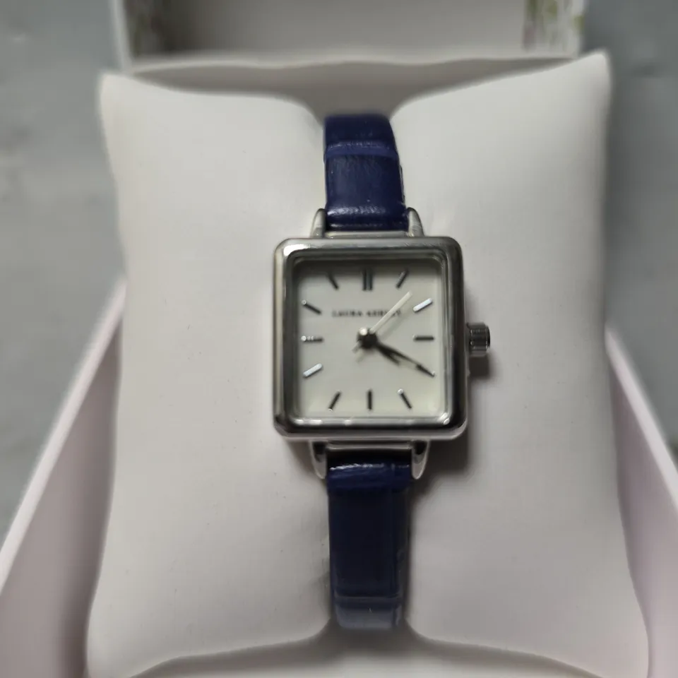 BOXED LAURA ASHLEY SMALL WOMENS WHITE DIAL WATCH