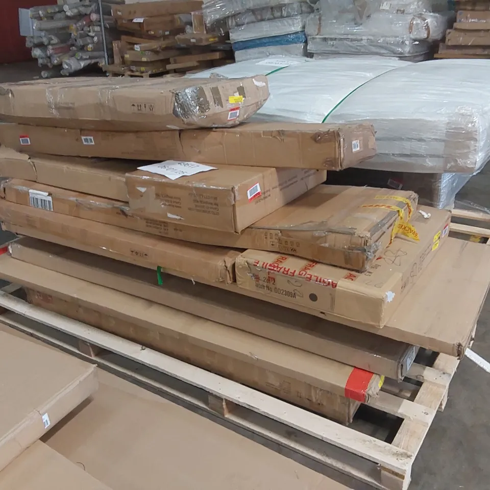 PALLET OF ASSORTED FURNITURE PARTS 