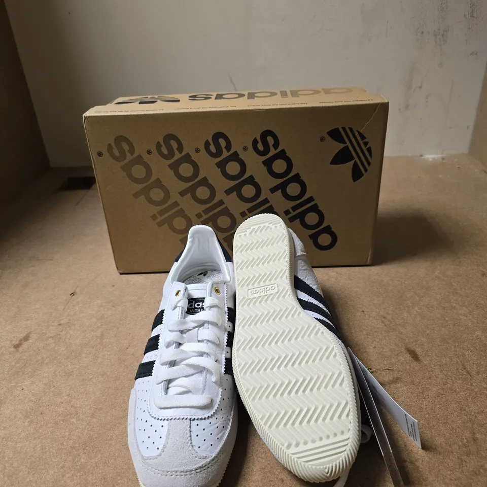 ADIDAS JAPAN WHITE SNEAKERS WITH BLACK STRIPES – BOXED