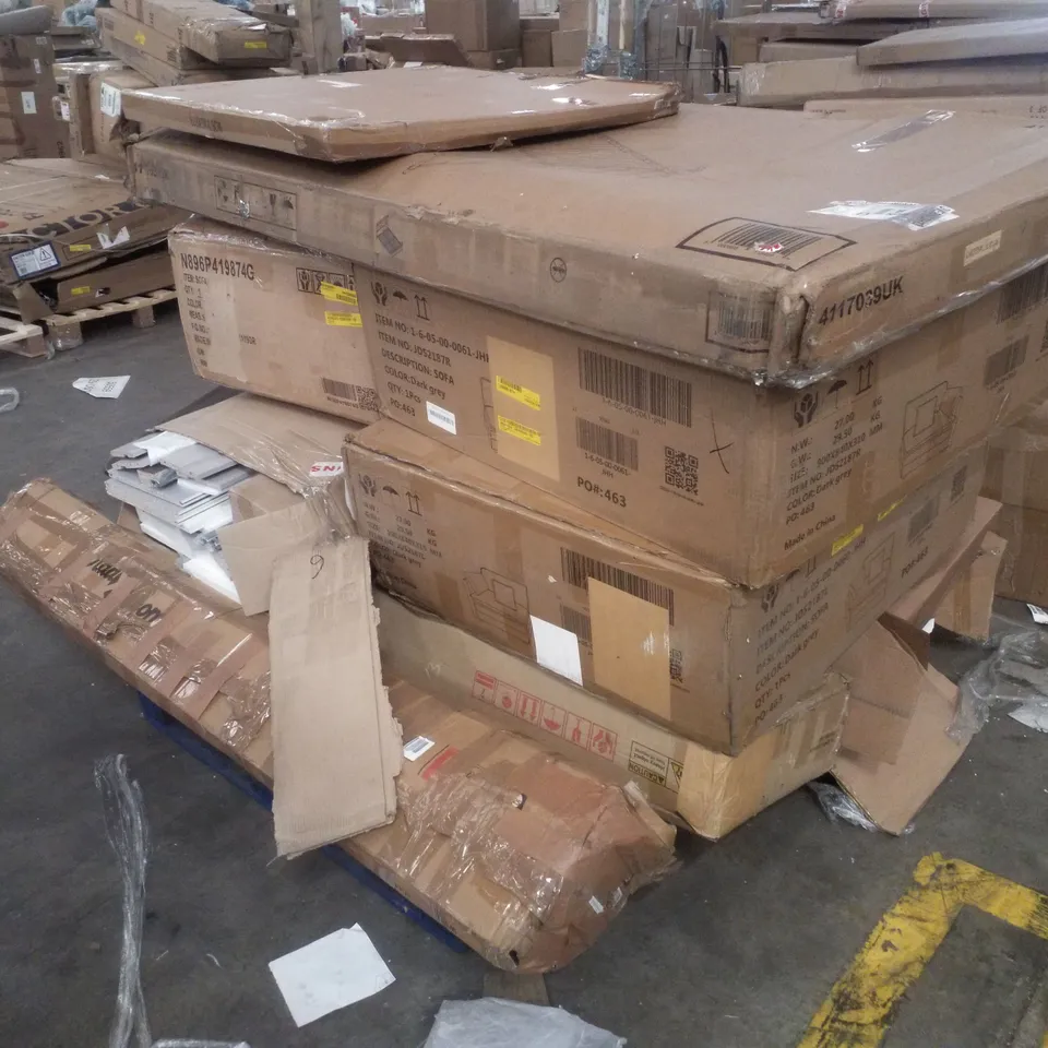 PALLET CONTAINING ASSORTED FLATPACK FURNITURE PARTS 