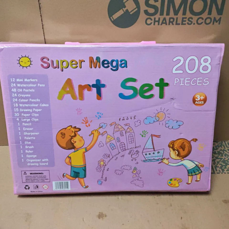 SUPER MEGA ART SET – 208 PIECES (KIDS CRAFT KIT)