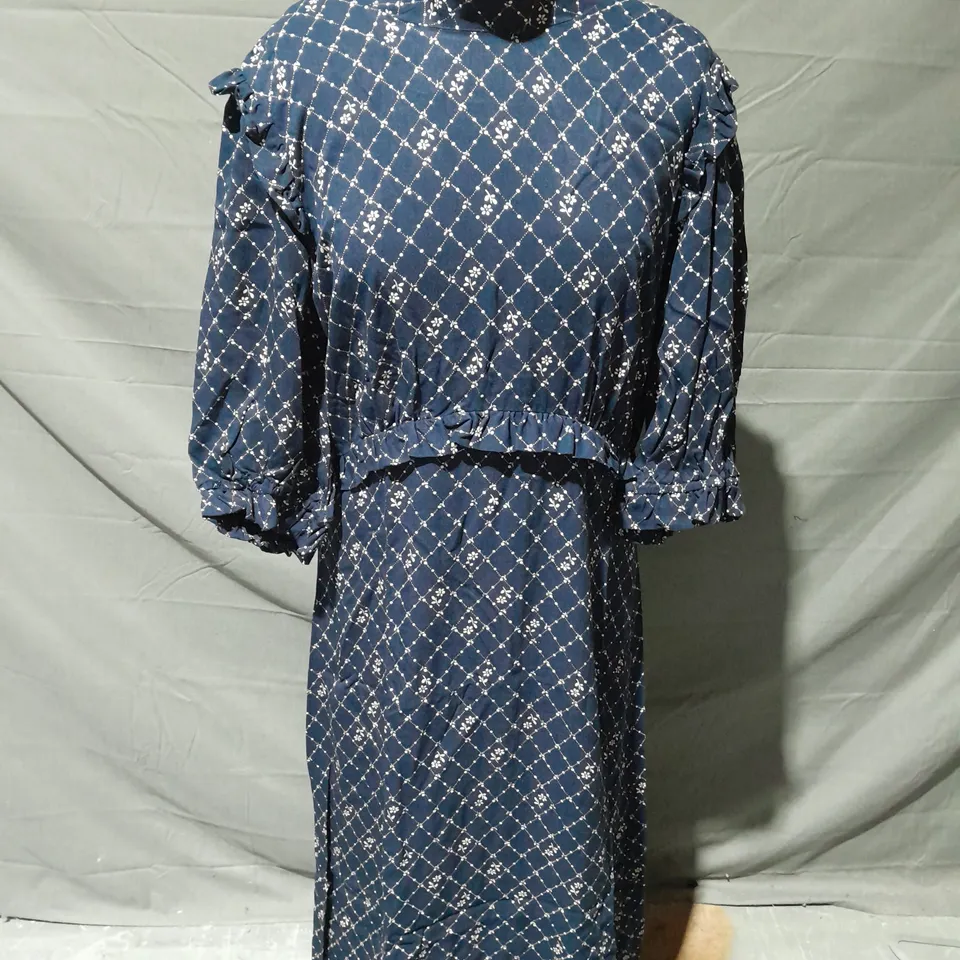 NOBODY'S CHILD FELICIA MIDI DRESS JASMINE DITSY SIZE 14 