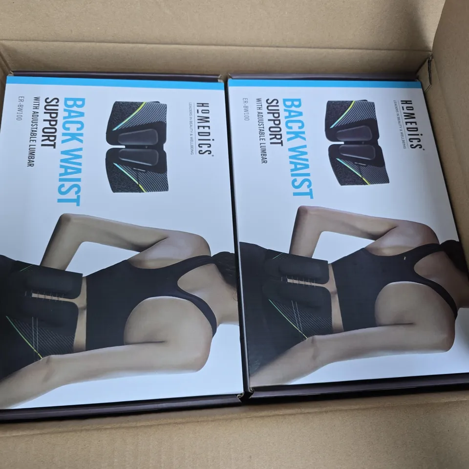 10 BOXED HOMEDICS BACK WAIST SUPPORT WITH ADJUSTABLE LUMBAR ER-BW100-GB