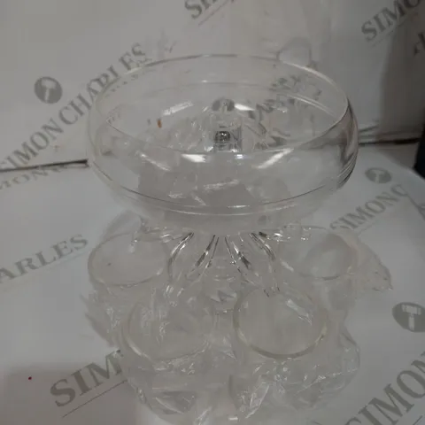 PARTY DRINK DISPENSER WITH 6 SHOT GLASSES AND HOLDER SET