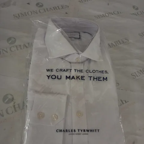 CHARLES TYRWHITT LONG SLEEVE WHITE SHIRT SIZE 16