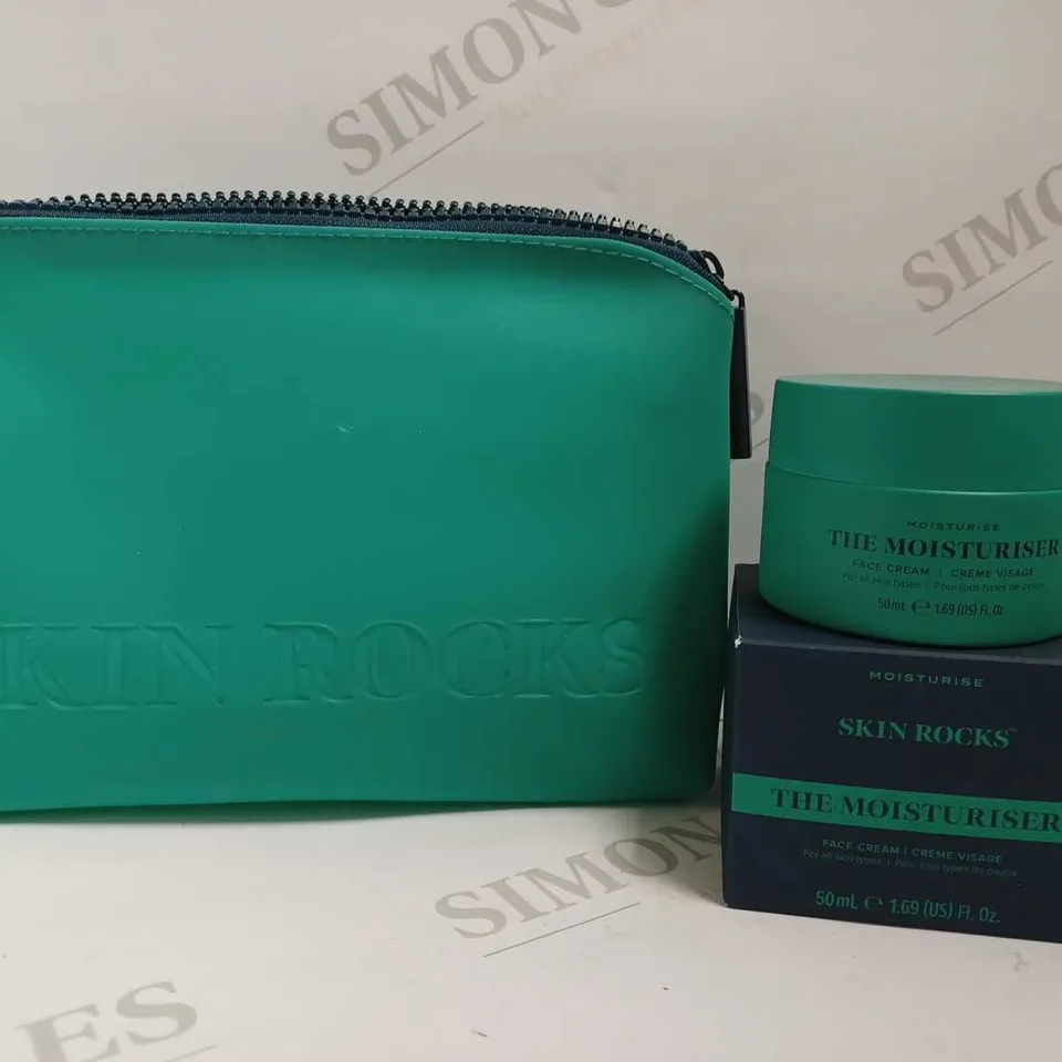 SKIN ROCKS MOISTURISER WITH COSMETIC BAG - 50ML
