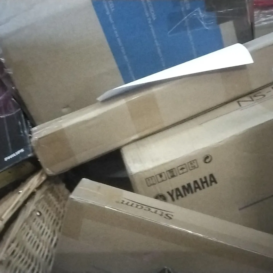 PALLET OF ASSORTED ITEMS INCLUDING ELECTRIC BARBECUE GRILL, SCOOTER, FAUX PLANT, LIQUID TRANSFER PUMP, YAMAGATA SPEAKER