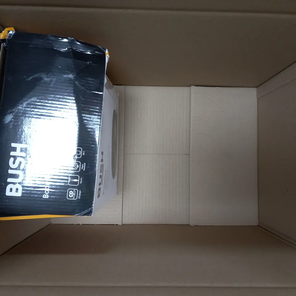 BOX OF APPROX 4 ASSORTED BUSH ITEMS TO INCLUDE - BLUETOOTH CD BOOMBOX , BOOMBOX , PORTABLE DAB/FM RADIO 