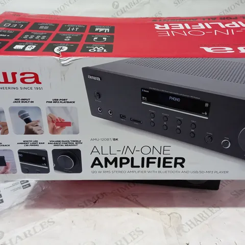AIWA ALL-IN-ONE AMPLIFIER AMU-12OBBT/BK