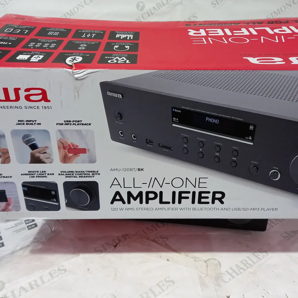 AIWA ALL-IN-ONE AMPLIFIER AMU-12OBBT/BK