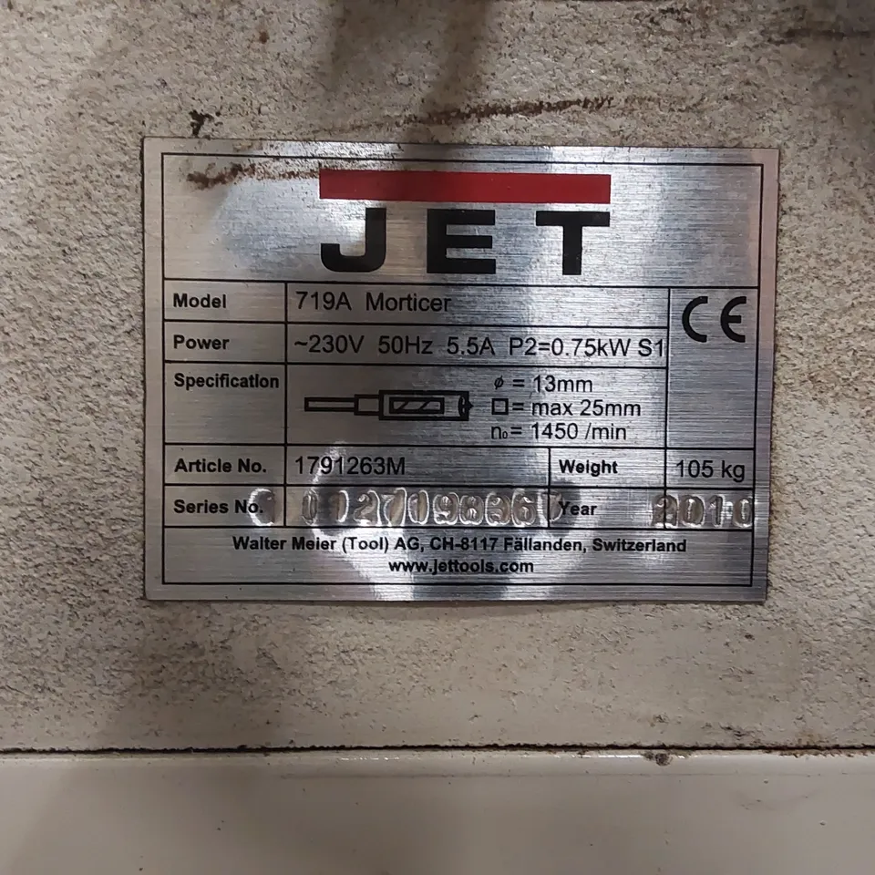 JET 719A INDUSTRIAL FLOORSTANDING MORTICER