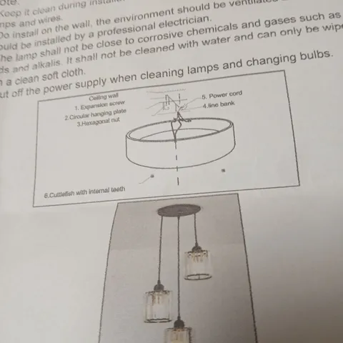 BOXED 3 LIGHT PENDANT LIGHT 