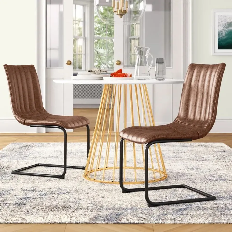 BOXED CASTLEHAVEN METAL CANTILEVER CHAIR