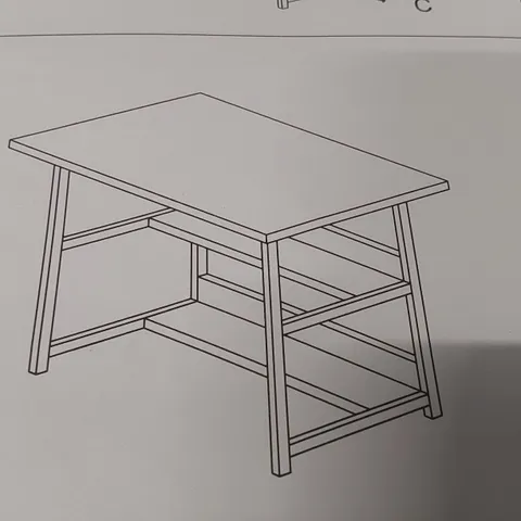 BOXED WOODEN DESK - WHITE (1 BOX)