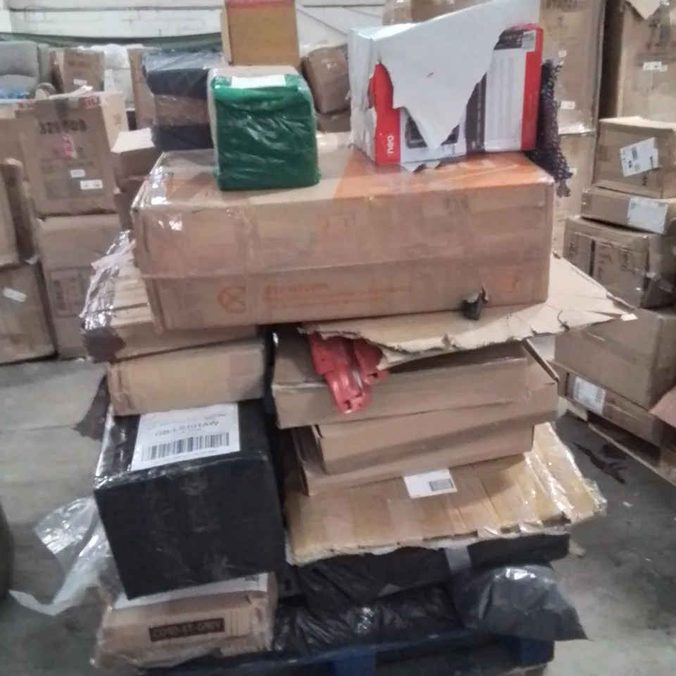 PALLET OF NEO PRODUCTS AND OTHER ASSORTED HOUSEHOLD GOODS TO INCLUDE,CHRISTMAS WREATHS,GAMING CHAIR,SLUSHIE MAKER,NEO CART