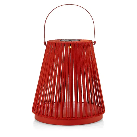 MY GARDEN STORIES BRAIDED ROPE MEDIUM SOLAR POWERED LED LANTERN