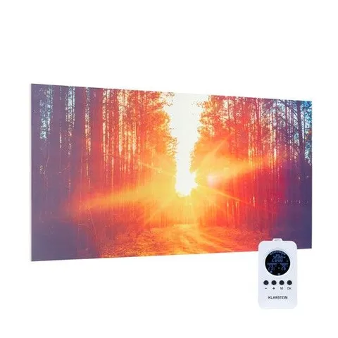 KLARSTEIN INFRARED PANEL HEATER WALL MOUNT PICTURE FOREST INDOOR 120X60CM 720 W REMOTE