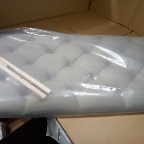 PACKAGED TAUPE/GEM DETAILED BED HEADBOARD