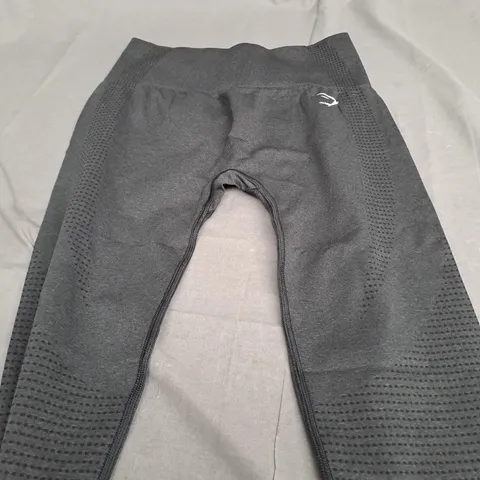 GYMSHARK BLACK STRECH LEGGINGS - LARGE