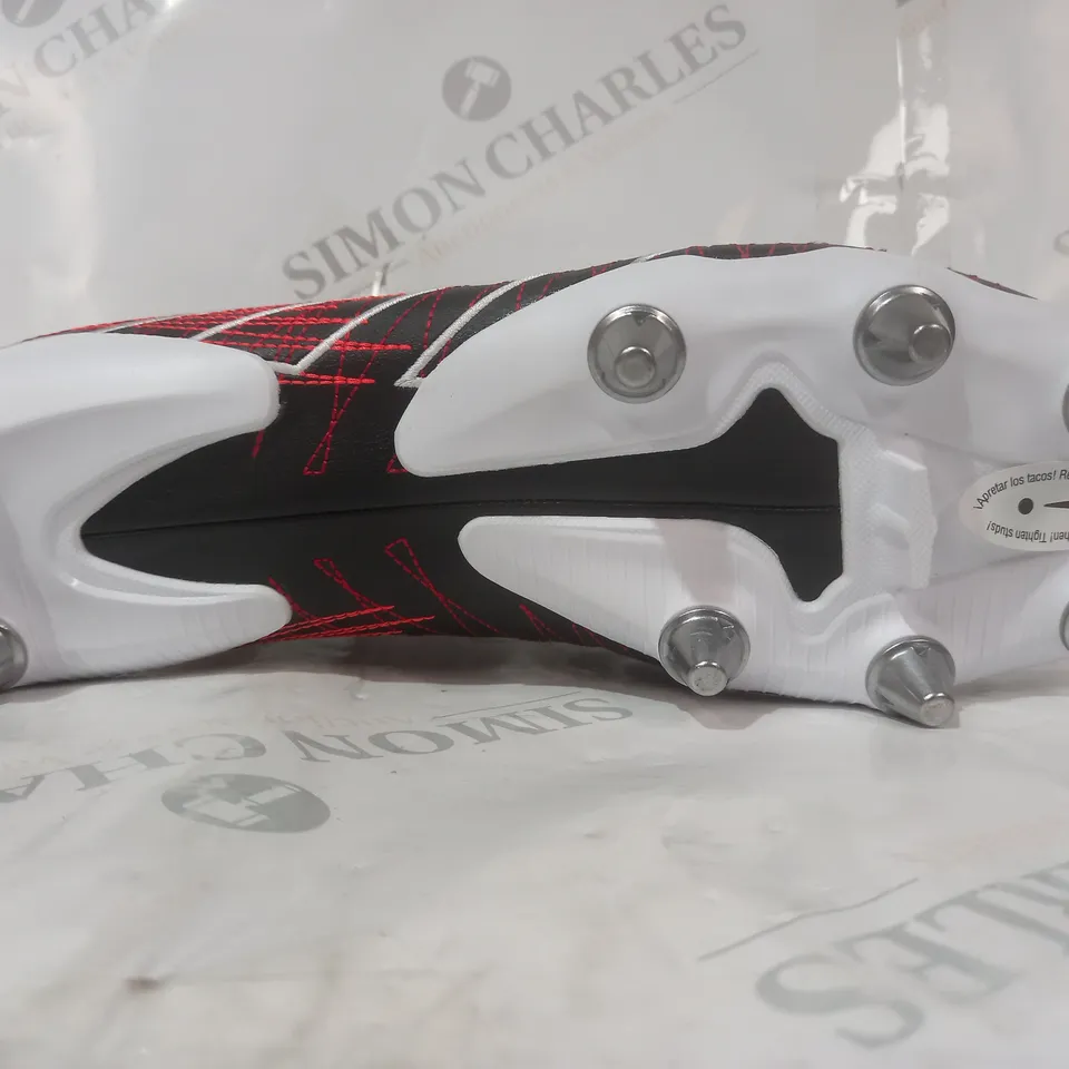 PAIR OF ADIDAS KAKARI ELITE RUGBY BOOTS IN BLACK/RED UK SIZE 11.5