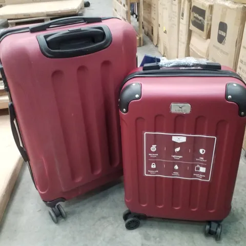 LUGG SET OF 2 LIGHTWEIGHT & DURABLE SUITCASES - MAROON