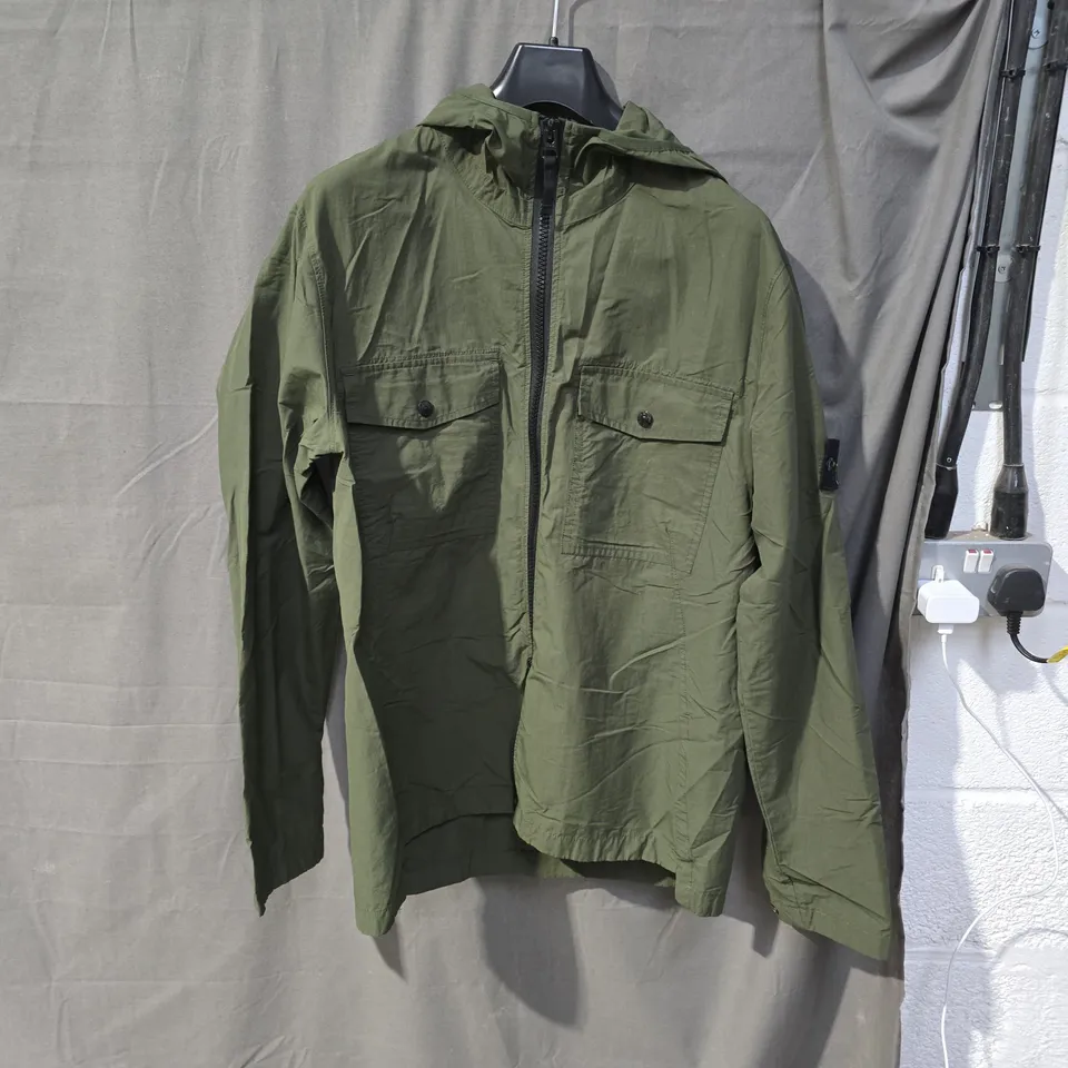 STONE ISLAND OLIVE GREEN HOODED JACKET – MEN'S