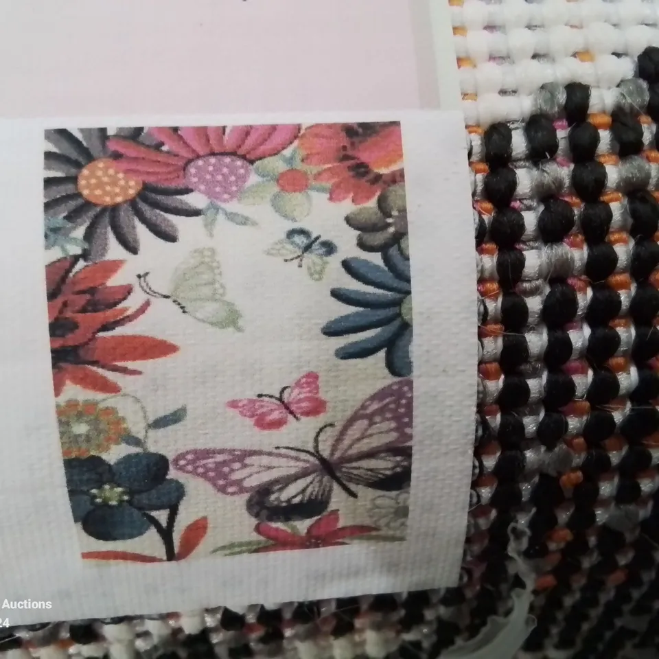 BRAND NEW PACO HOME 954 MULTICOLOURED 80X50CM BUTTERFLY DESIGN RUG