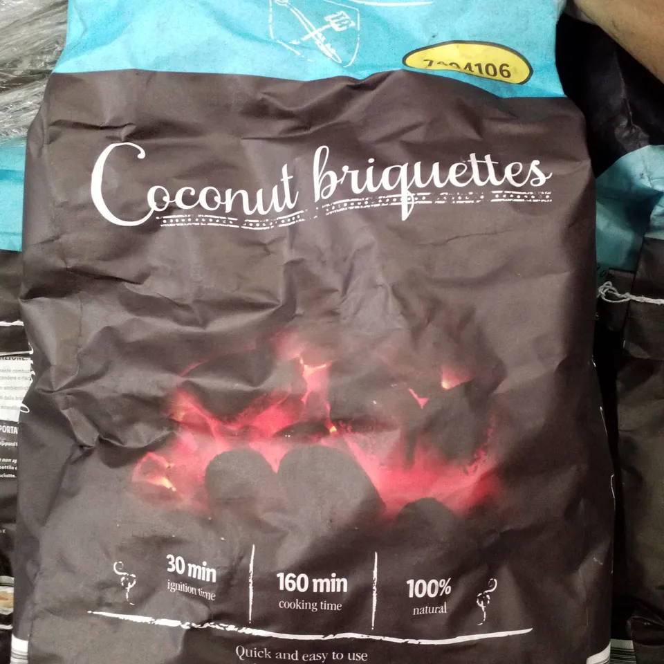 PALLET CONTAINING APPROXIMATELY 60 BAGS OF COCONUT BRIQUETTES 