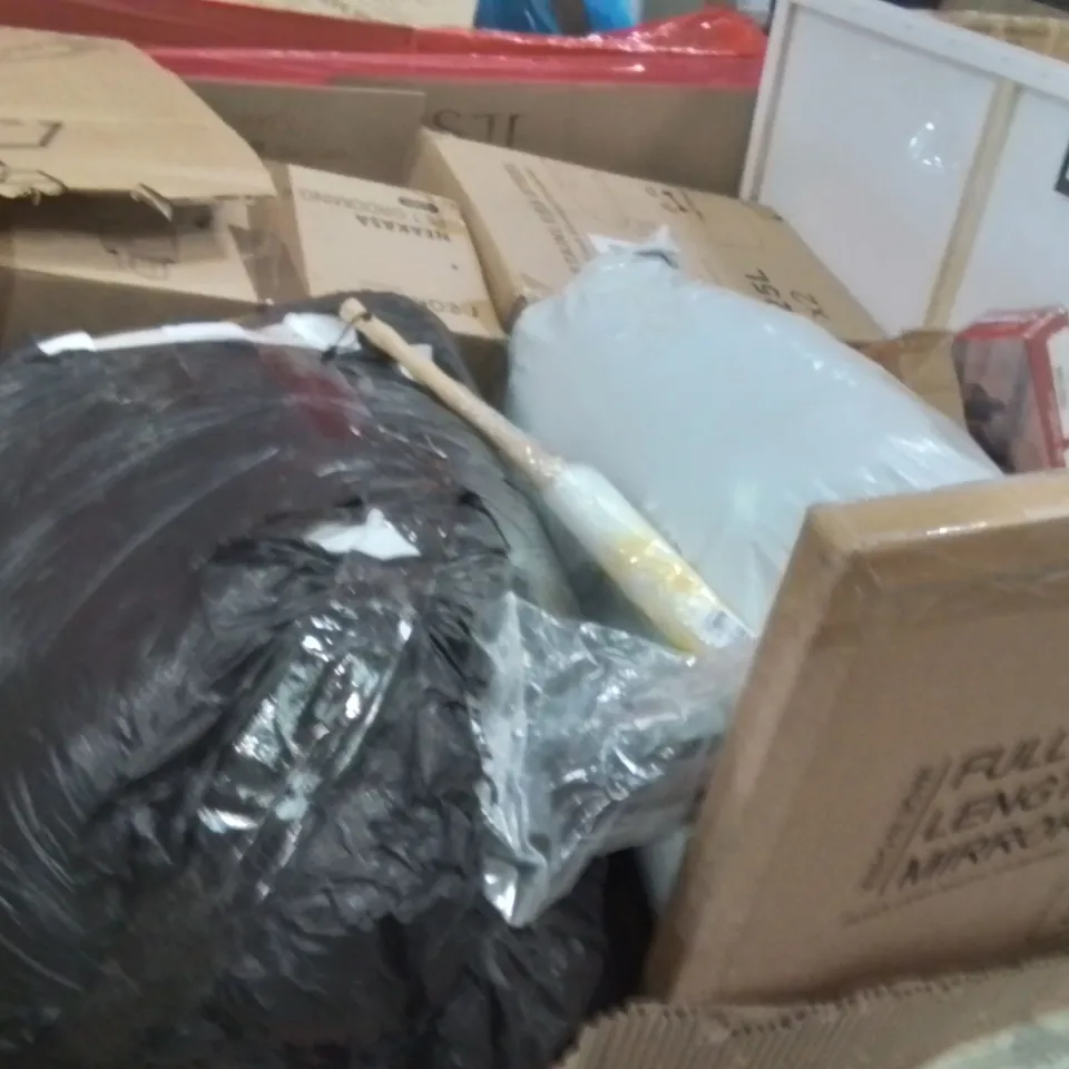 PALLET OF ASSORTED HOUSEHOLD GOODS AND PRODUCTS TO INCLUDE;UTILITY CART,COFFEE MACHINE,IRONING BOARD