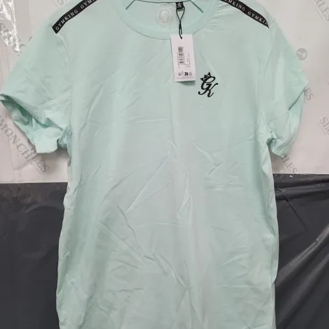GYMKING TAPED JERSEY TEE IN MINT - UK XL