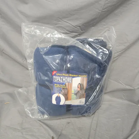 8 TOPAZ HOME ULTRA PLUSH BLANKET HOODIES IN NAVY (ONE SIZE)