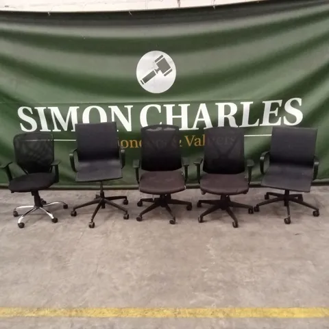 10 x ASSORTED SWIVEL OFFICE CHAIRS