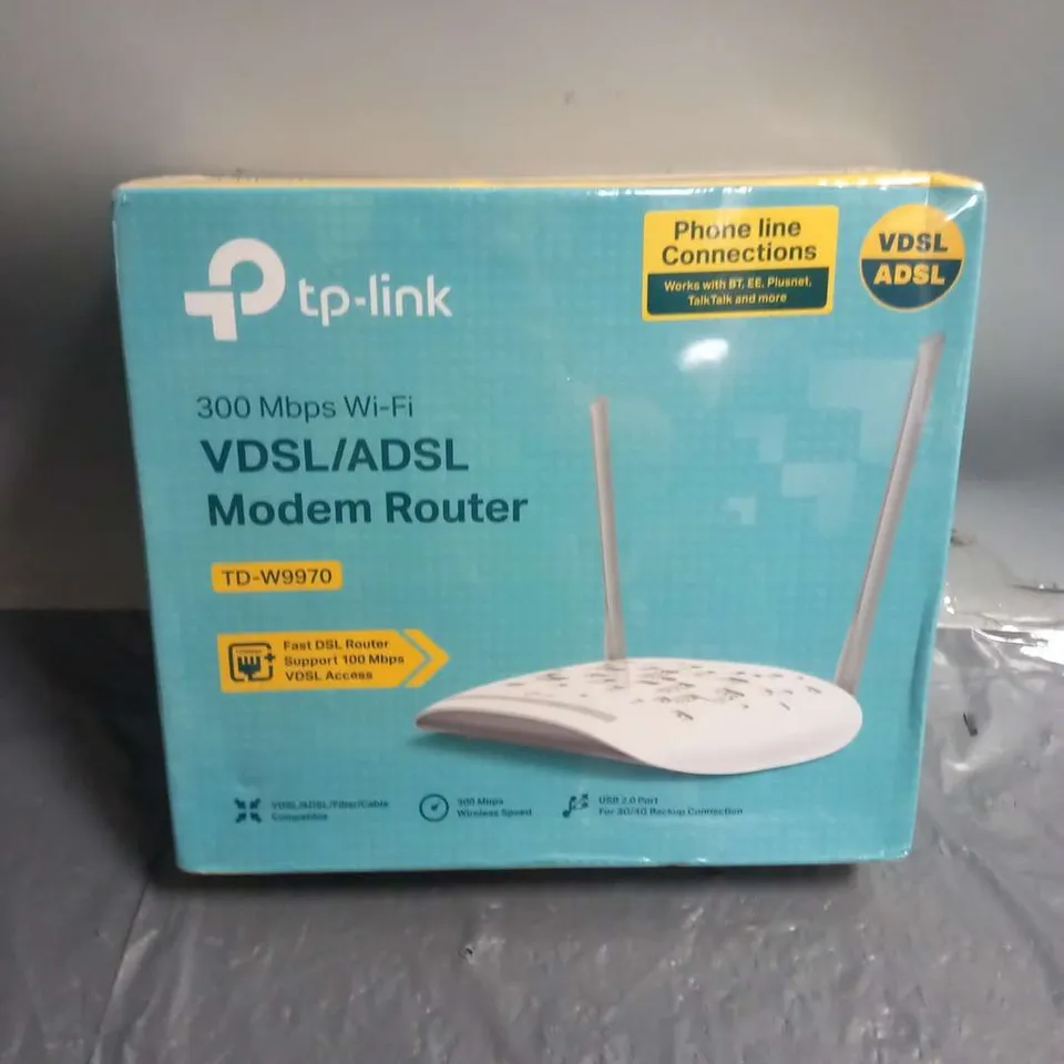 BOXED AND SEALED TP-LINK 300 MBPS WI-FI VDSL/ADSL MODEM ROUTER