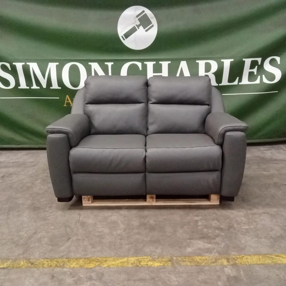 QUALITY DESIGNER ITALIAN MADE PARMA 2 SEATER LEATHER SOFA