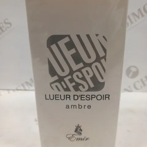 BOXED AND SEALED LUEUR D'ESPOIR AMBRE EMIR EAU DE PARFUM 100ML