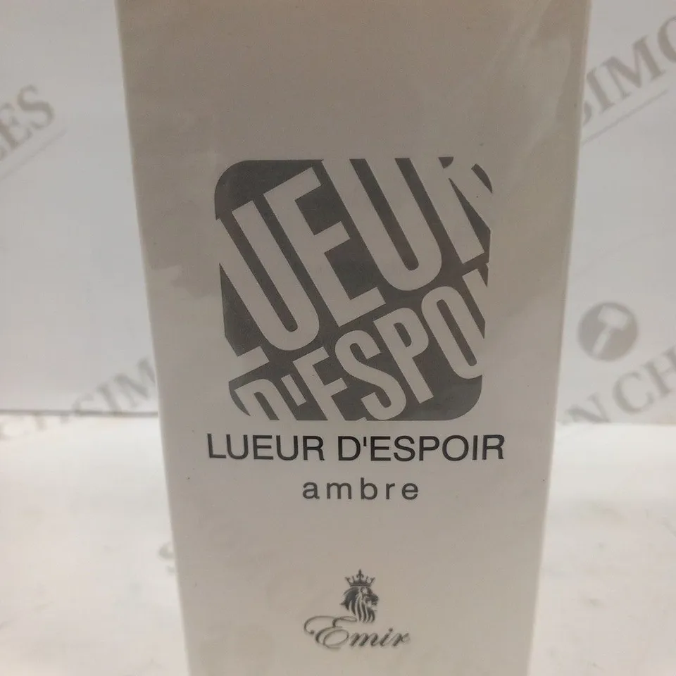 BOXED AND SEALED LUEUR D'ESPOIR AMBRE EMIR EAU DE PARFUM 100ML