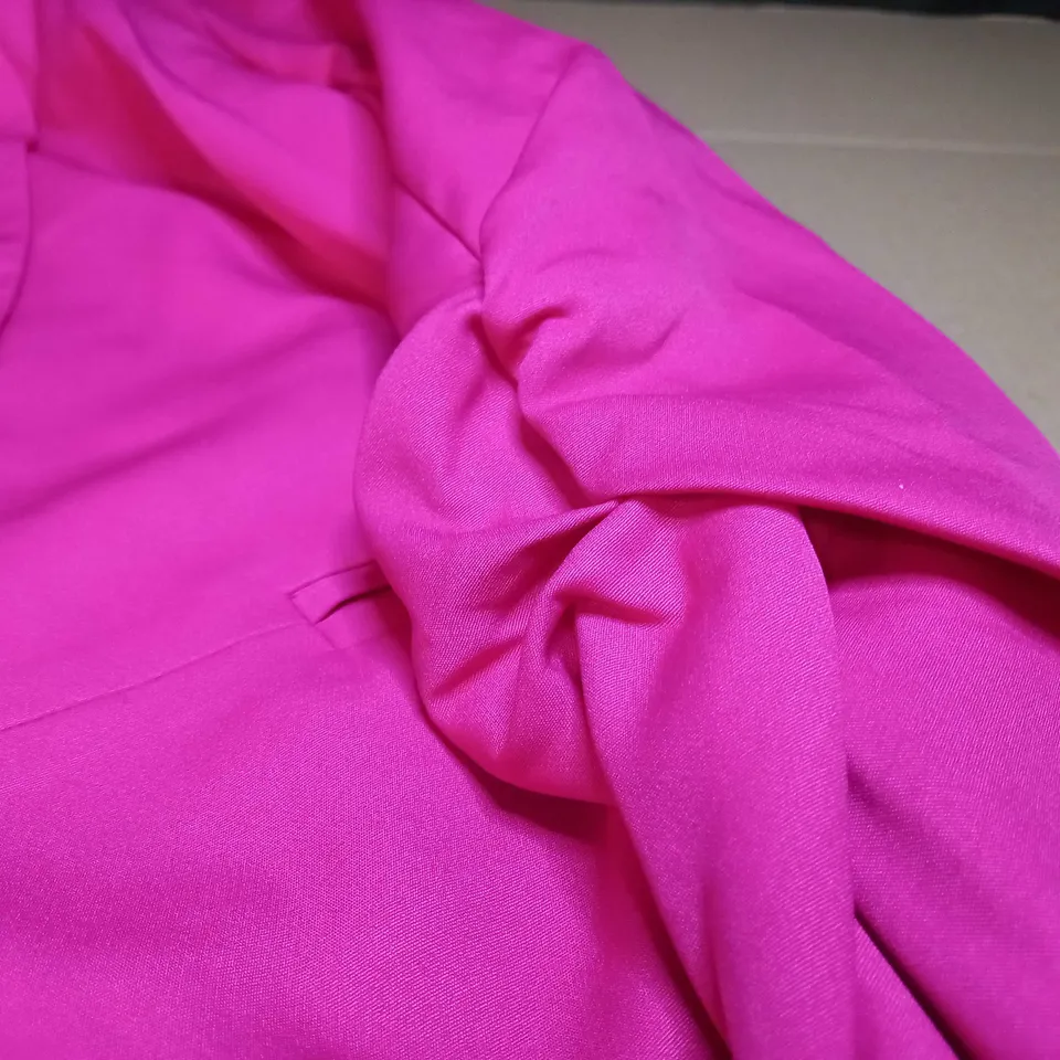 APRICOT HOT PINK RUCHED SLEEVED BLAZER/JACKET - SIZE 15