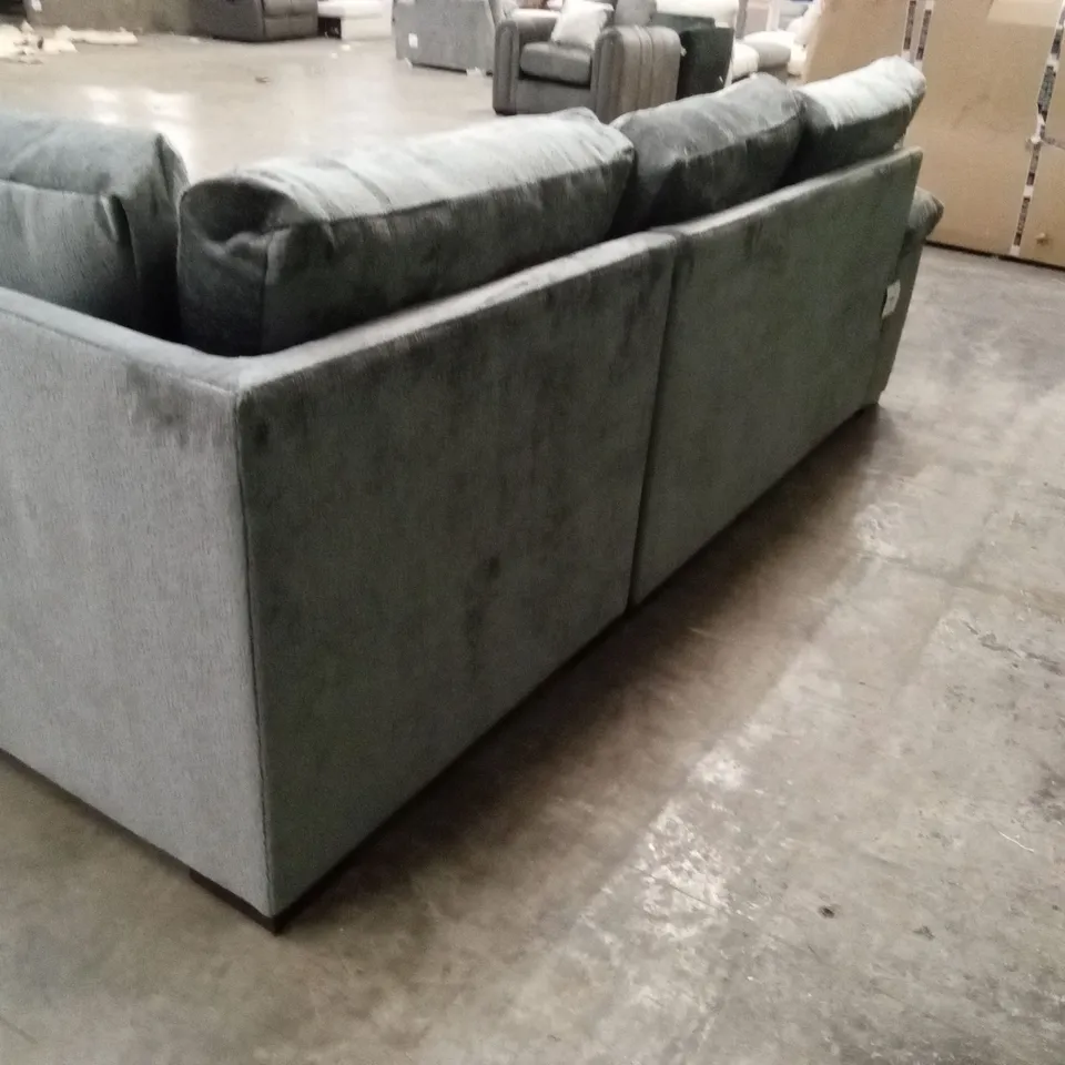 SALERNO FABRIC RIGHT HAND CORNER CHAISE SOFA - GREY RRP £999