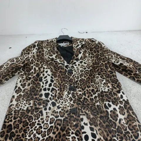 HELENE BERMAN LEOPARD PRINT COAT – XL, MADE IN ENGLAND