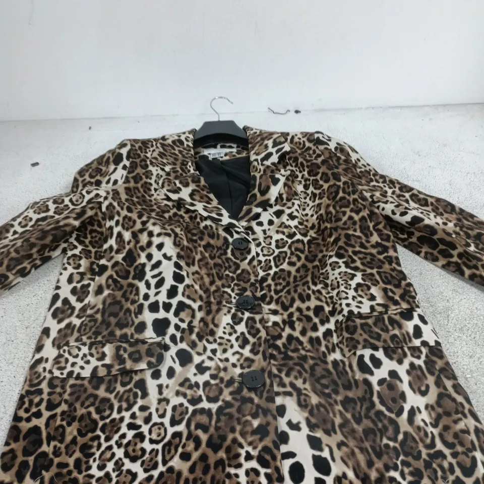 HELENE BERMAN LEOPARD PRINT COAT – XL, MADE IN ENGLAND